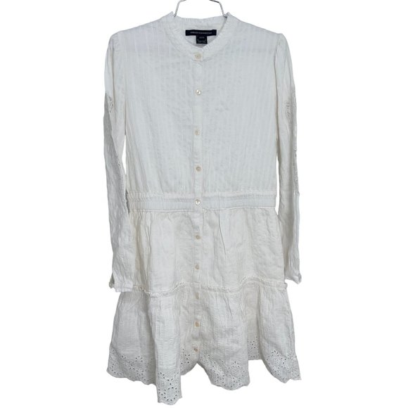 FRENCH CONNECTION - Arpina Lace Mix Button Front Dress - 71SAZ - Size 12 (NWOT) - Picture 5 of 8